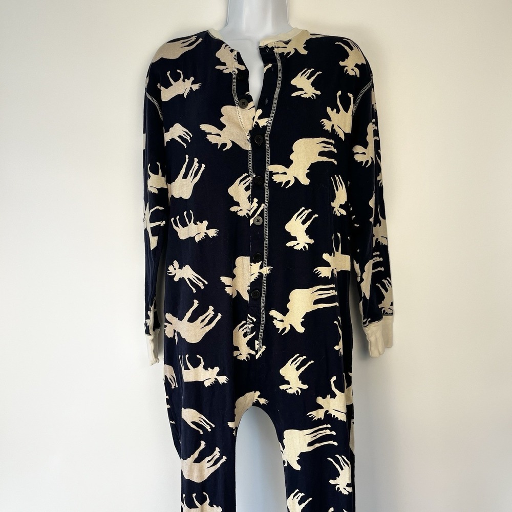 Lazy One Yellowstone Women's Button Up Moose Pajamas Size Medium New W/O Tag